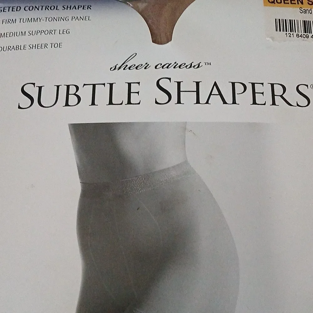 Sheer Caress Vintage Subtle Shapers Target Control Shaper Queen Short pantyhose